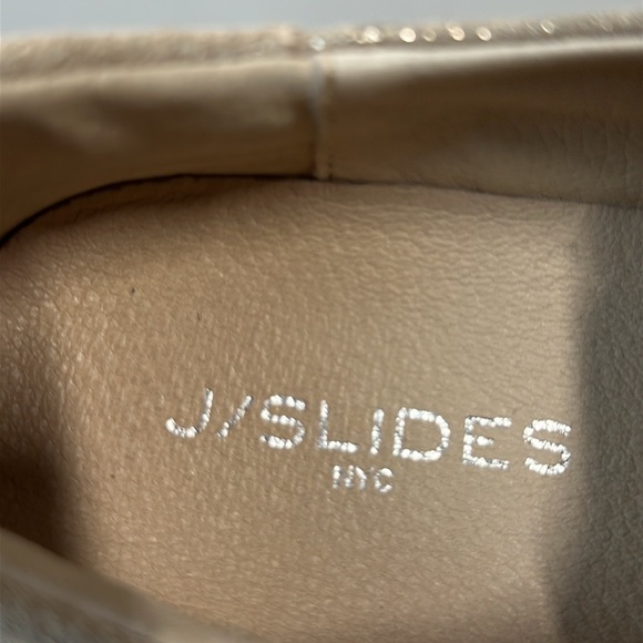 J Slides Karla Gold Brushed Leather Casual Slip On Sneakers Size 7.5 - Picture 10 of 15